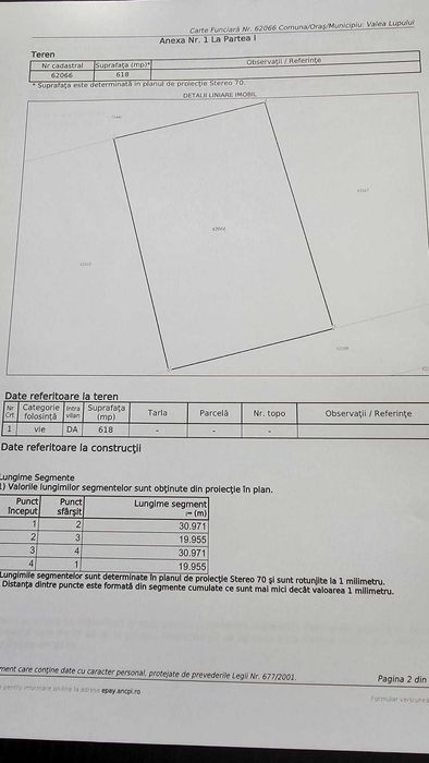 Teren intravilan Valea Lupului