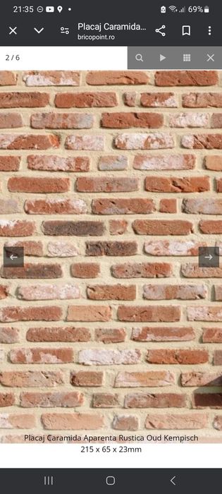 Caramida veche feliata rustic 8mm