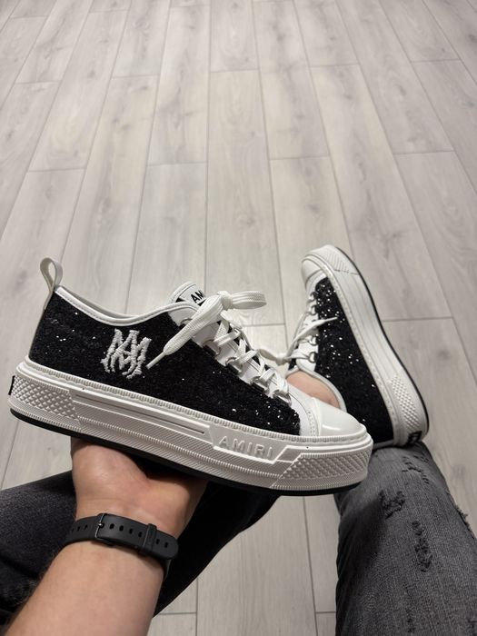 Sneakers Barbati Amiri Negru & Alb Briliant!