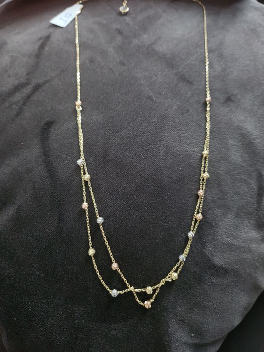 Vand lant de aur dublu cu bilute 14karate 3.17gr