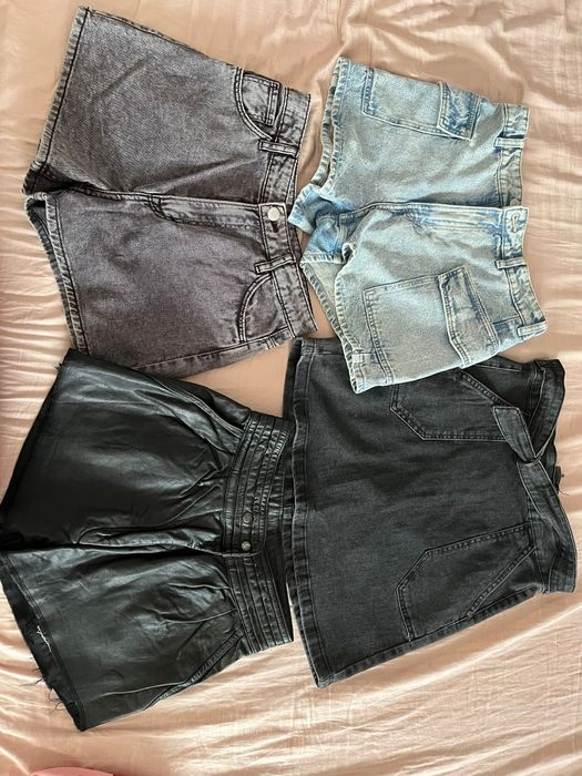 Pantaloni scurti de blugi + fusta, marimea 152 / 158, XS / 32