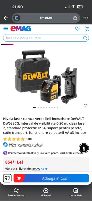 Vand Laser DEWALT