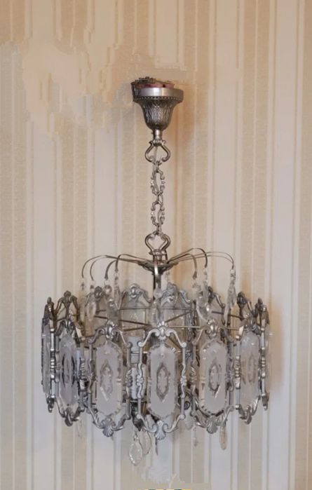 Хрустальная чешская люстра 5 ламп