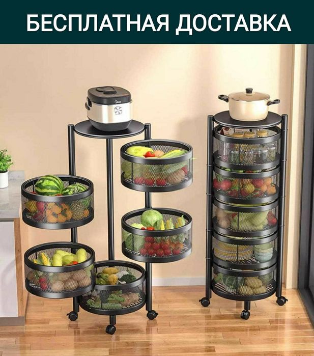 Корзина для фруктов и овощей полка стеллаж этажерка для кухни polka