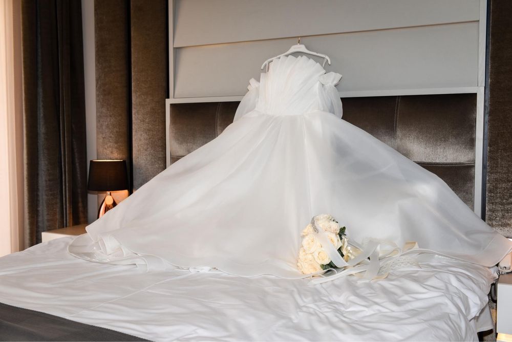 Rochie de mireasa Barbara Langellotti cu mâneci detasabile