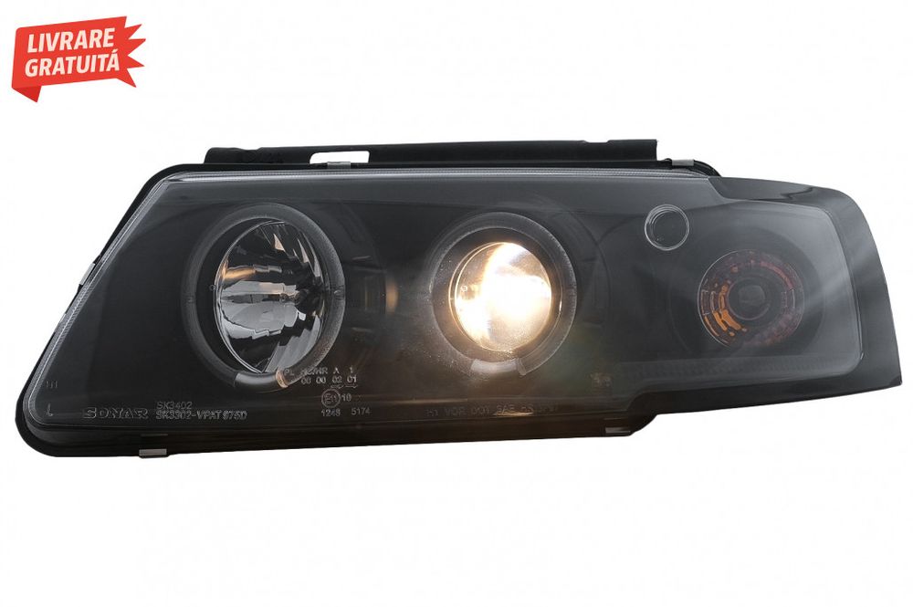 Faruri Angel Eyes VW Passat B5 3B (11.1996-08.2000) Negru