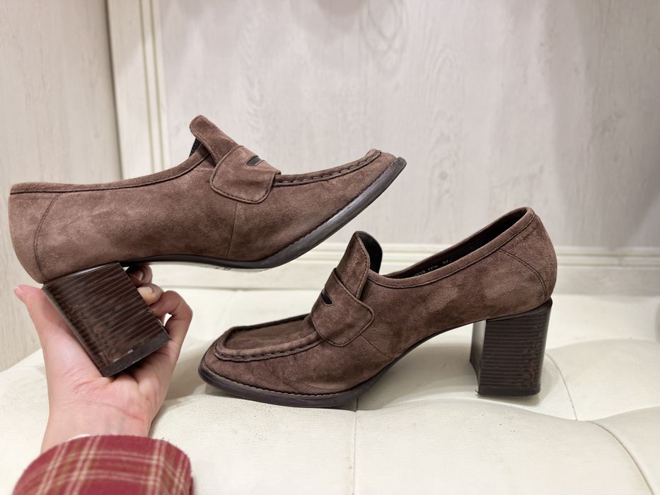 Лоферы, туфли, 37-37,5, натуральная замша, TJ Collection оригинал