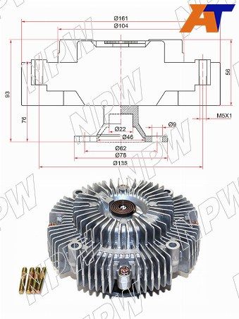 Вискомуфта Toyota Hilux