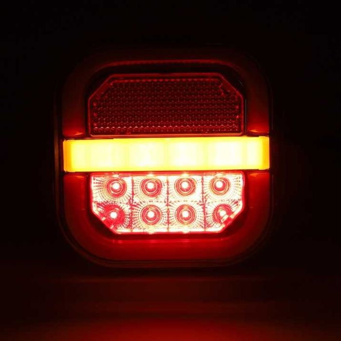 Стоп диоден ЛЕД неонова светлина с динамичен мигач 3 светлини 12/24V