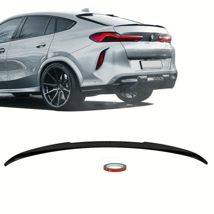 Спойлер лип за багажник – BMW X6 G06 (2020+), черен гланц, бмв
