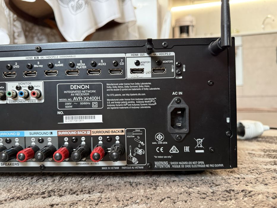 Denon AVR-X2400H Bluetooth Wi-Fi 7.2 канала