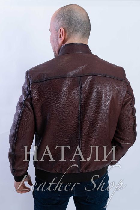 Мъжки кожен бомбър Пилот