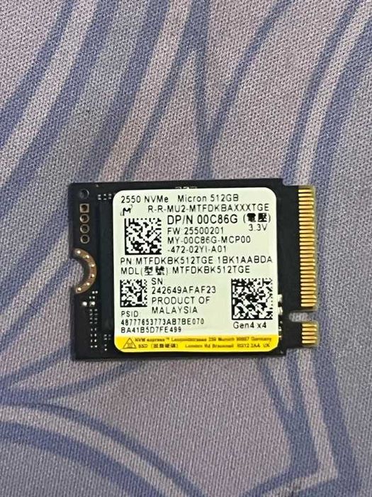 SSD Micron 512GB nvme