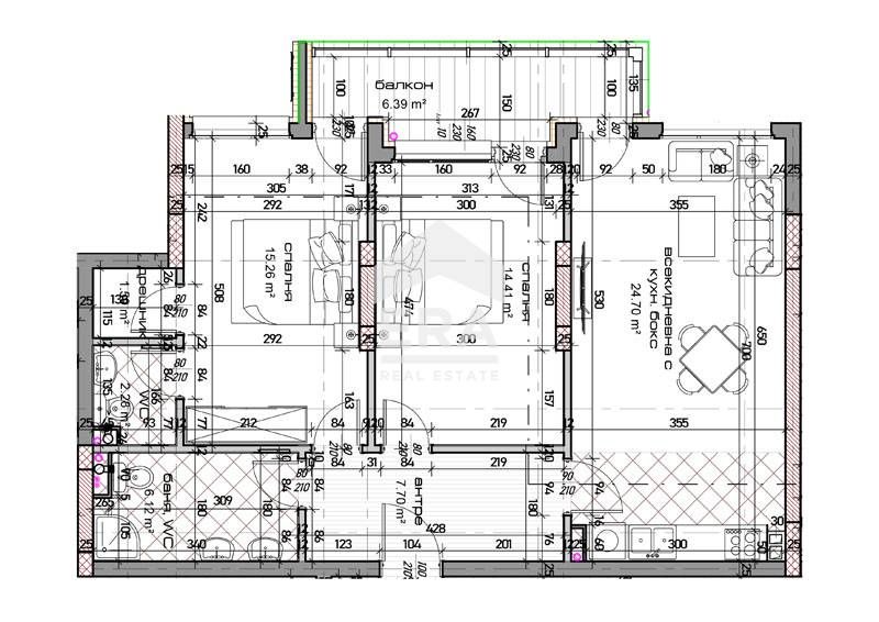 Тристаен апартамент в предстоящ строеж на първата по рода си многофами