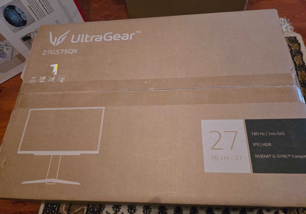 Monitor Gaming IPS LED LG 27" 27GS75QX-B, WQHD 2560 x 1440,180 Hz