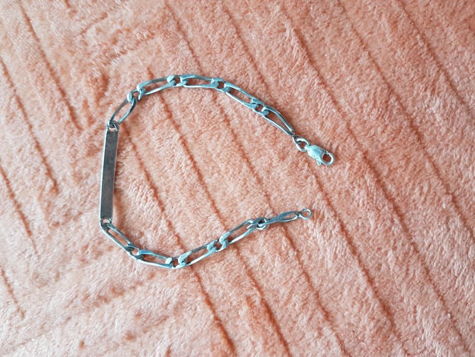 Bratara argint 925 vintage 19.5 cm placuta,cartier,stare foarte buna