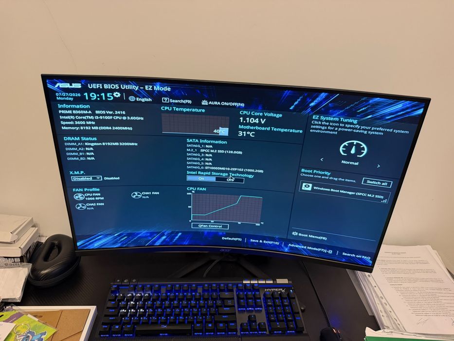 PC Gaming Segotep RGB i3-9100F GTX 1650 8GB ram ssd+hdd