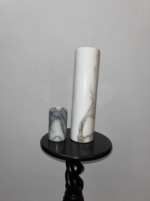 Set 2 piese din marmura de Carrara ITALIA mare bibelou bibelouri figurina ieftine