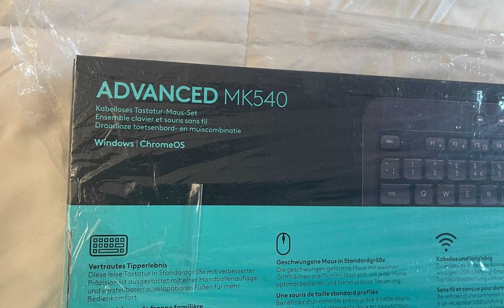 Logitech Advanced MK540 клавиатура + мишка – нови, неразпечатани, DE layout