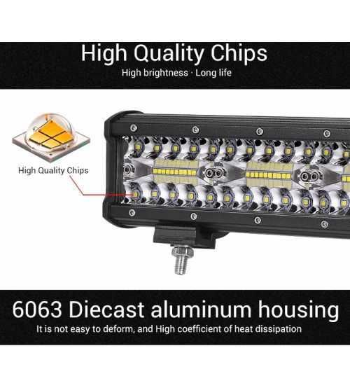 Led Bar 480w 9D Lumina Spot Si Flood Alimentre 12-24v Lungime 58 Cm