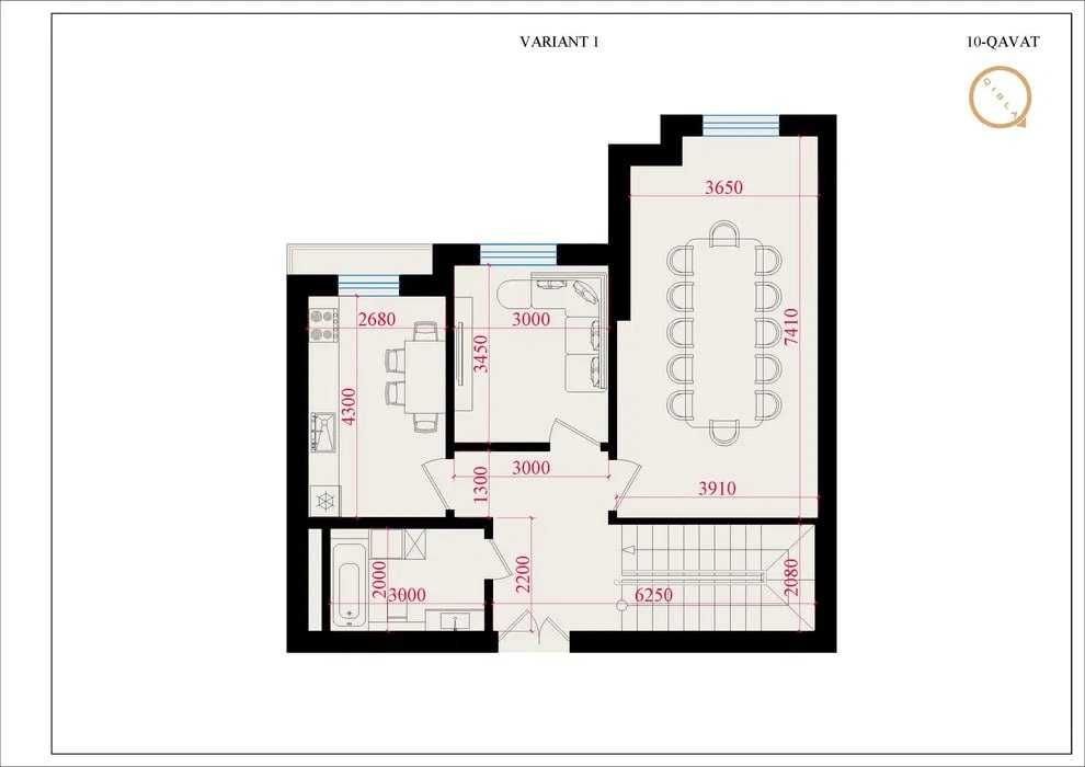 "СРОЧНО ГОРИТ‼️ Коробка  Muhtasham 153м2 Финансовый институт Ц5 ‼️