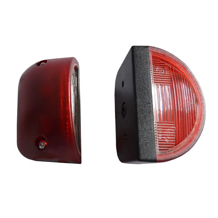 Lampa auto BestAutoVest pentru numar camion partea Dreapta/ Stanga 12V 24V 90x55x60mm carcasa rosie, set de 2 bucati