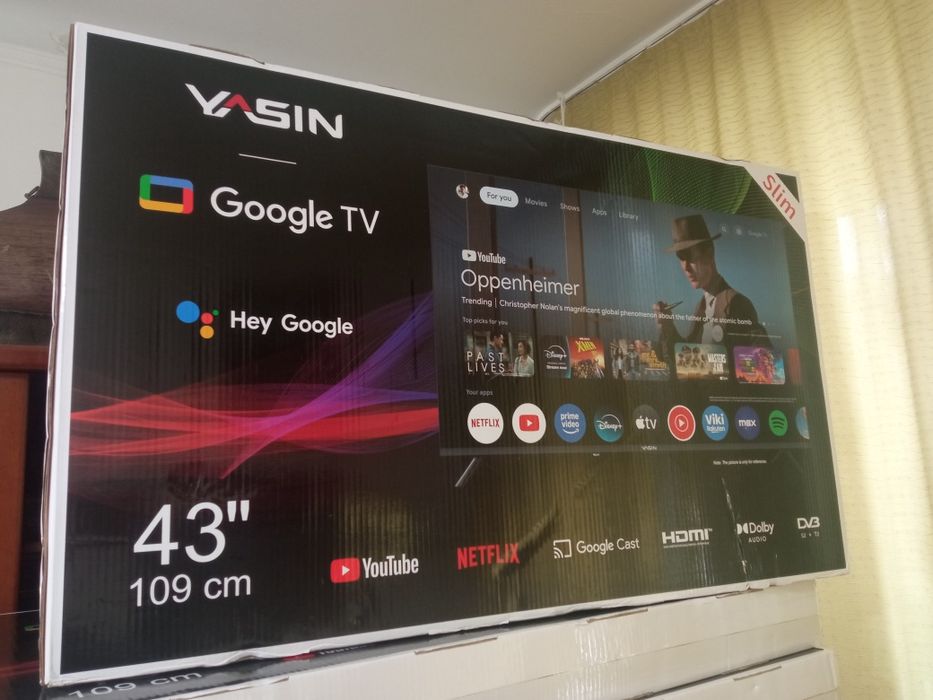 НОВЫЙ Yasin 110 см smart tv телевизор