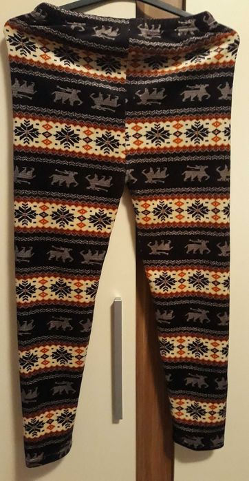 pantaloni grosi cu motive de Craciun, marimea xl-xxl