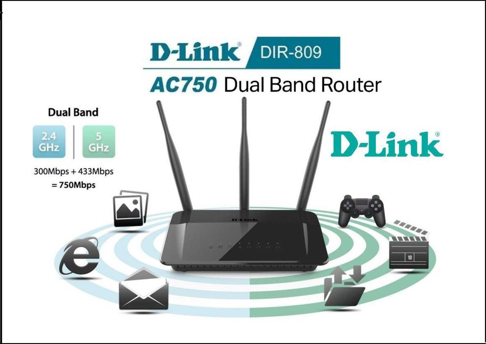 WiFi Рутер D-Link DIR-809 Dual Band AC750