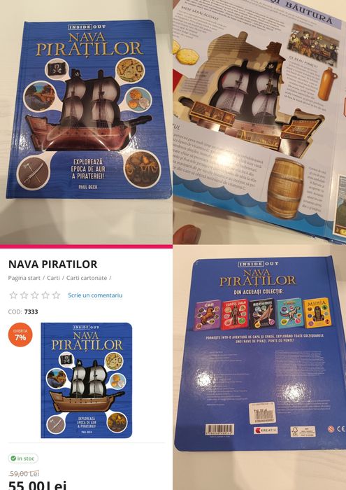 Cartea Nava Piratilor cu ilustrații