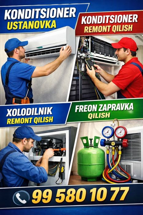 Kansaner usta, freon zaprafka, kansaner remont, xolodinnik remont