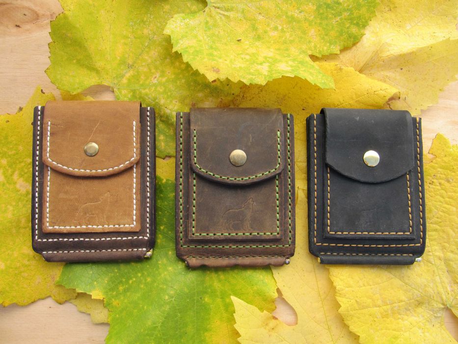 Portofel de piele pentru barbati, handmade