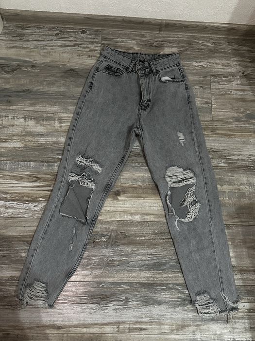 Сиви Momfit дънки