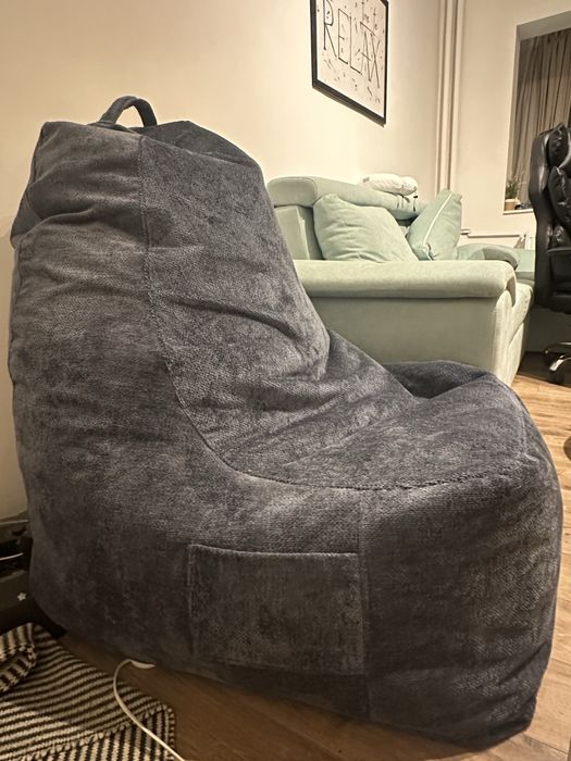 Fotoliu bean bag vela XXL de plus+husa interioara