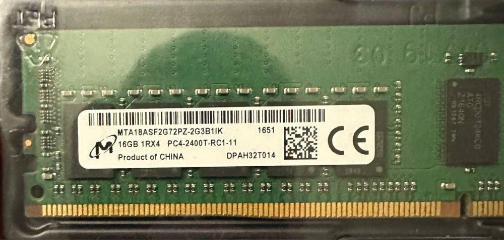 Серверная оперативная память Micron 16GB DDR4-2400