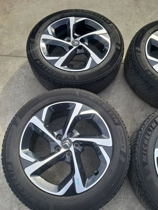 Set jante aliaj r18 cu anvelope iarna michelin 235/55 r18 citroen c5 aircross 9828110677