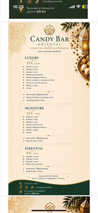 Candy bar oriental