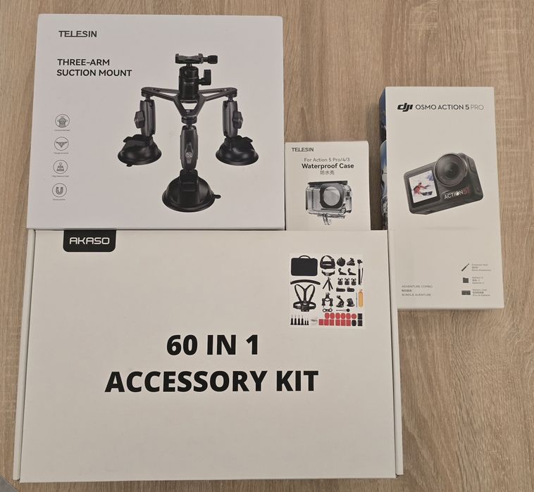DJI action 5 pro + аксесоари