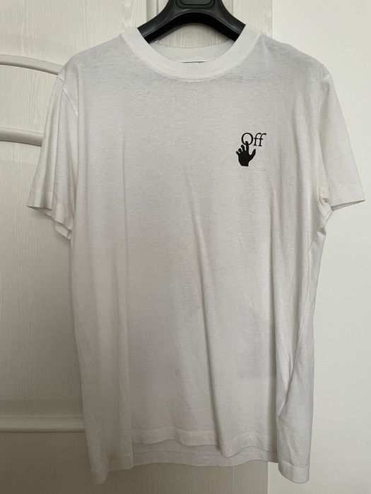 Tricou alb Off White red marker, marimea M