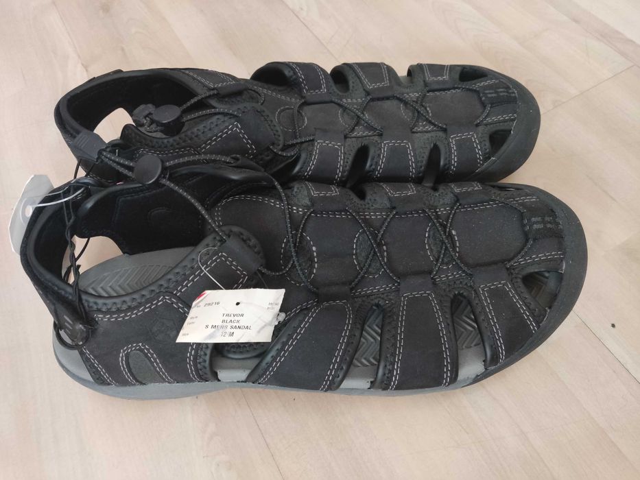 Мъжки сандали от естествена кожа и велур