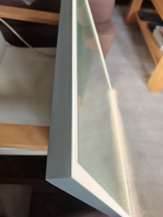 Огледало квадратно 80 см за баня с вградено LED осветление, блутуут