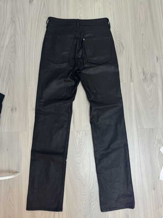 Blugi Straight imitatie de piele H&M