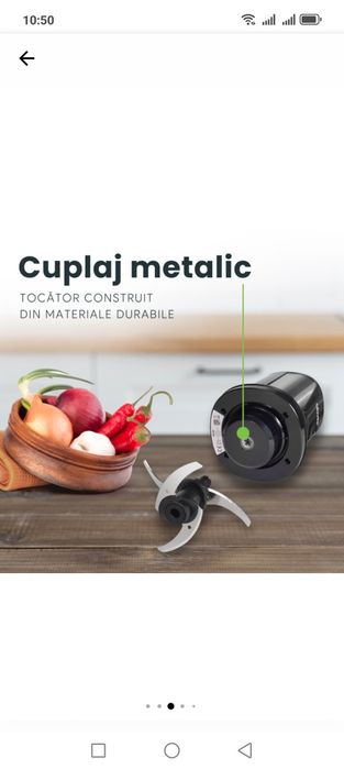 Tocator Electric pentru Legume, Fructe si Alimente, 500W, biovita