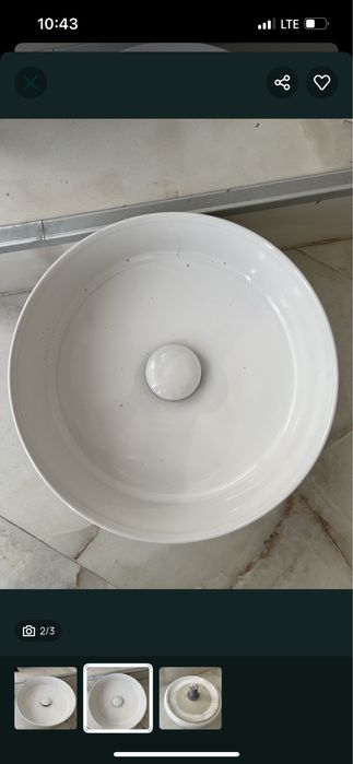 Chiuveta / Lavoar pe blat Jungborn IMION @40 cm alb