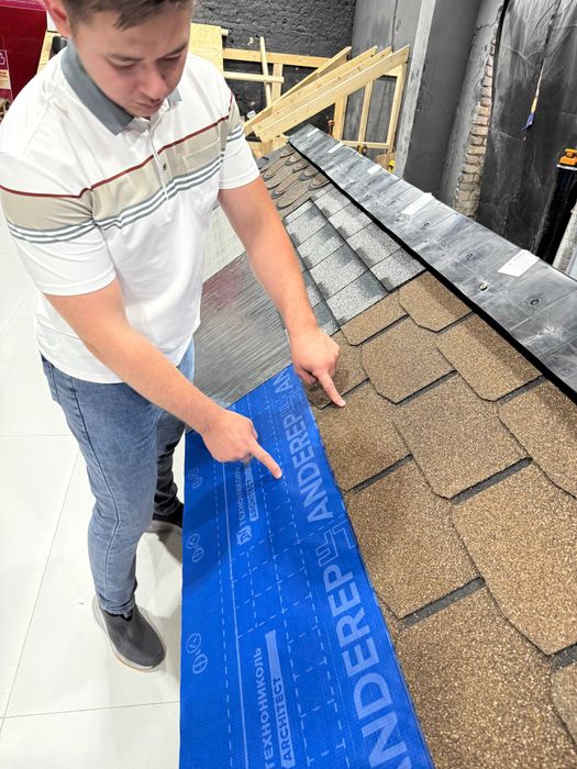 Андулин Катепал тегола гибкая черепица гидроизля мансарда кровля