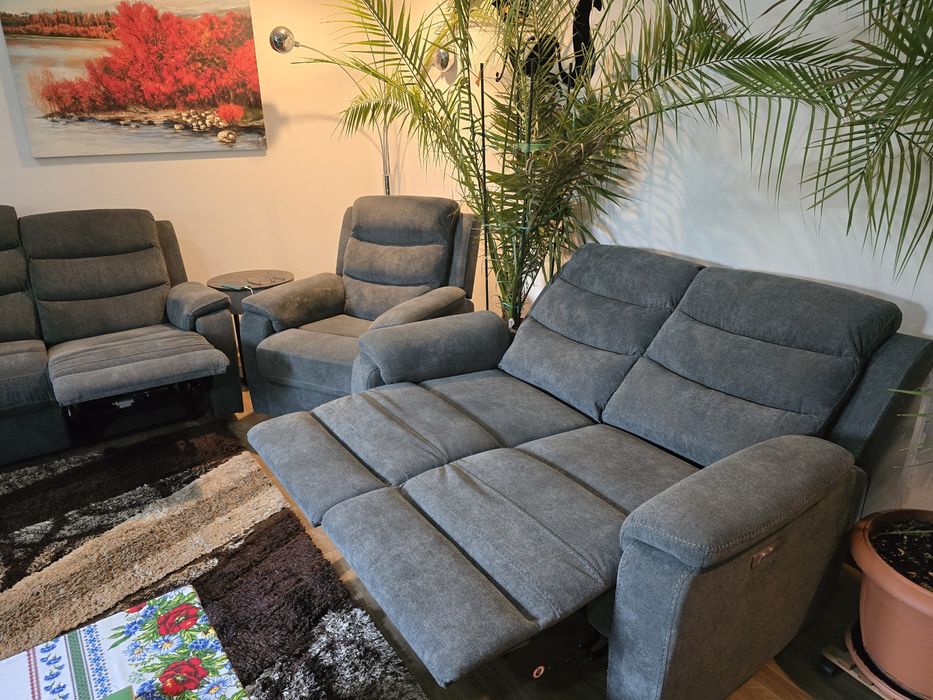 Canapea textila  set  reclinabile
