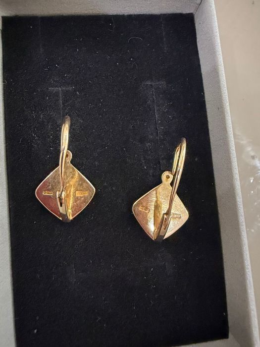Серьги раритетные золотые
