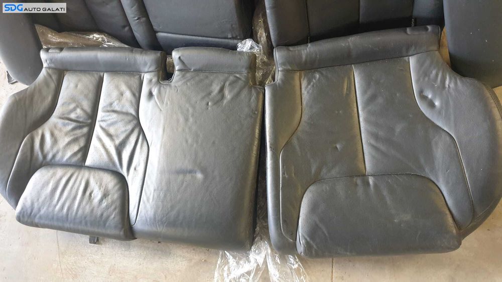 Interior Piele Neagra Scaune Fata Stanga Dreapta Bancheta Sezut cu Spatar Volkswagen Passat B6 2005 - 2010