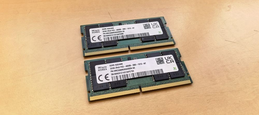 Memorie RAM Laptop 64GB DDR5_KIT 2x32GB_4800Mhz SK HYNIX // Absolut NOI