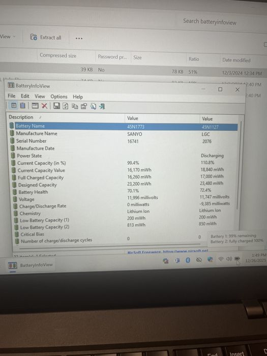 Laptop Lenovo ThinkPad T460 i5 6200U / SSD 256 GB/ 8 GB RAM